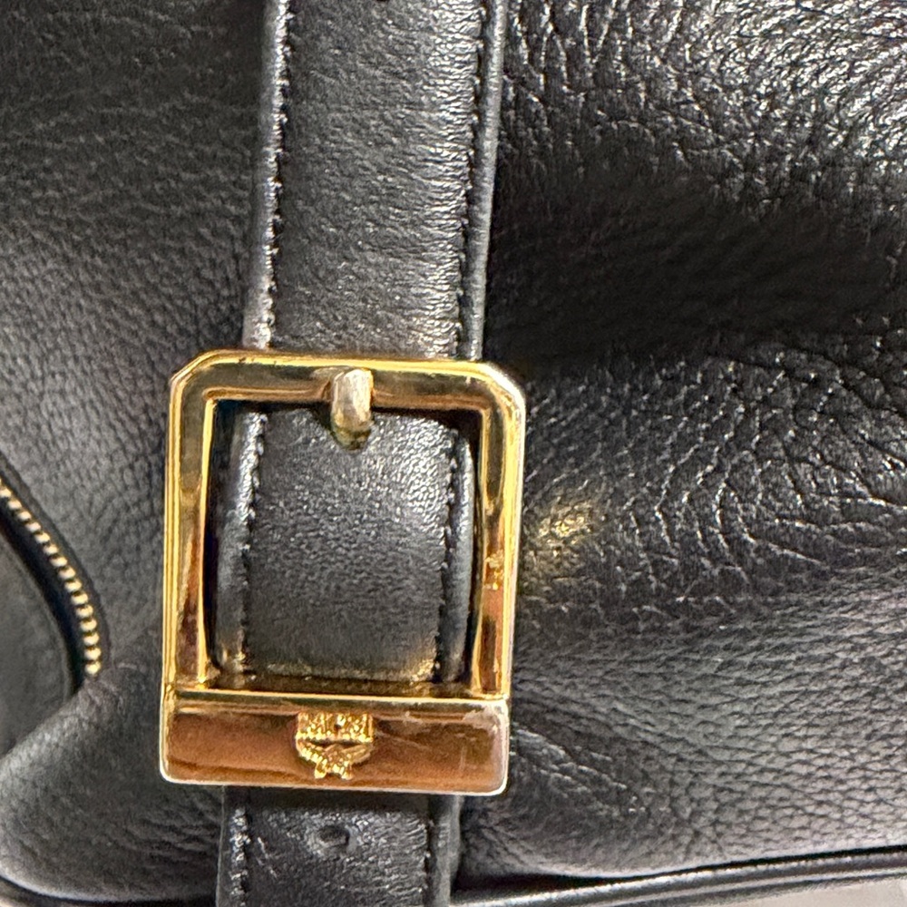 MCM Black Leather Backpack - Made in Germany - Picture 11 of 15